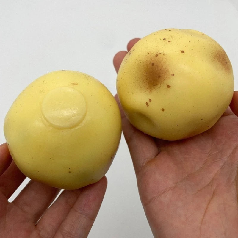 Crunchy Squishy Potato Stress Ball Fidget Toy Crispy Potato Squishy Squeeze Ball Handmade Round Blocks Filled ASMR for Adult