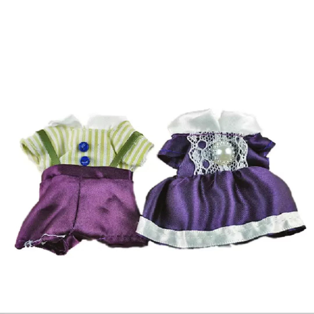 Dress Dollhouse Accessories 1:12 Forest Animal Family Clothes Fashion Daily Wear Casual Outfits Vest Shirt Skirt Pants for Doll