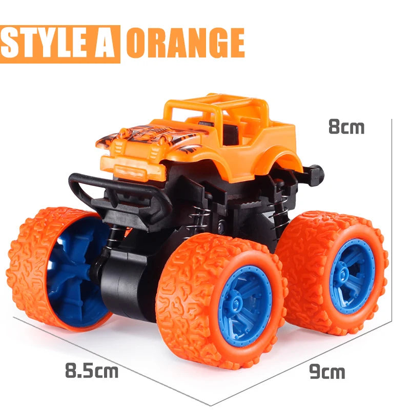 Pull Back Toy Car  Inertial Rotation Car Four-wheel Drive Off-road Vehicle SUV Racing Power Car Children's Toy CarGift