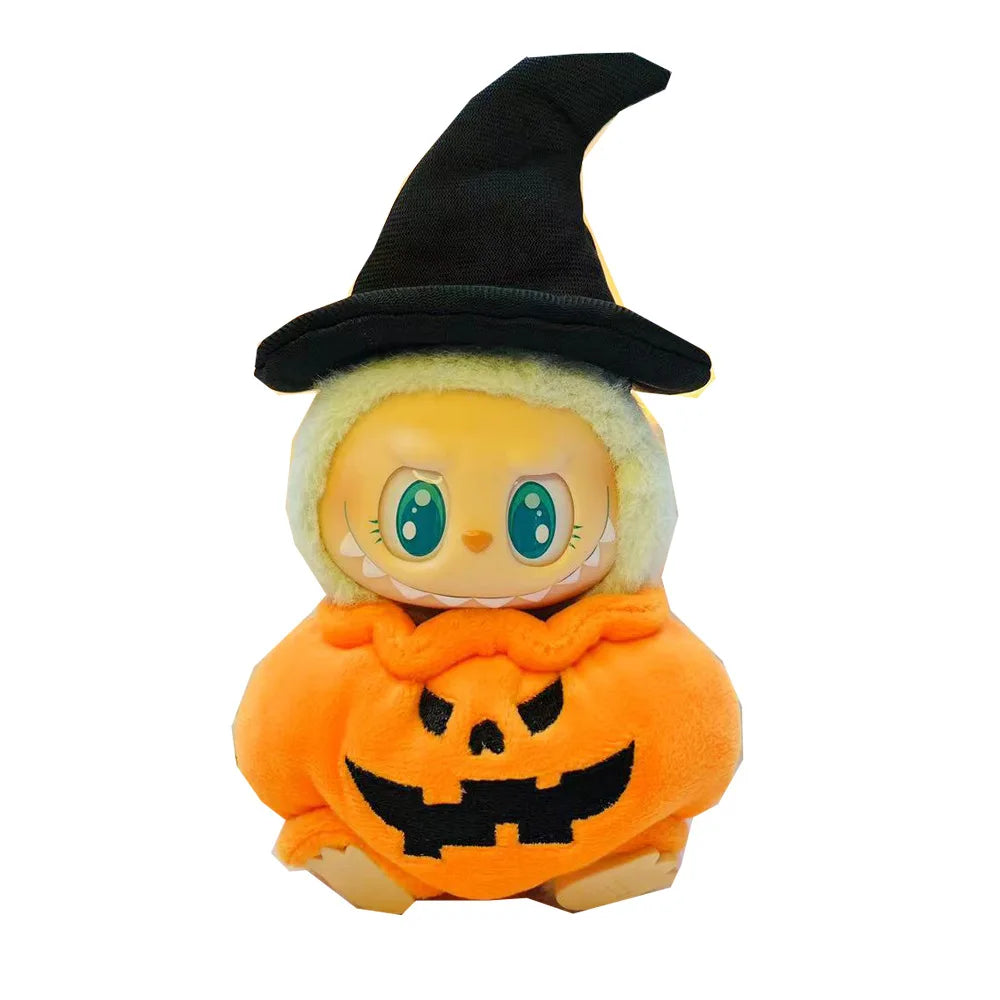 Labubu Keychain Halloween Pumpkin Onesie Doll Clothes Accessories Set Cute LABUBU Clothes Accessories Adorable Costumes