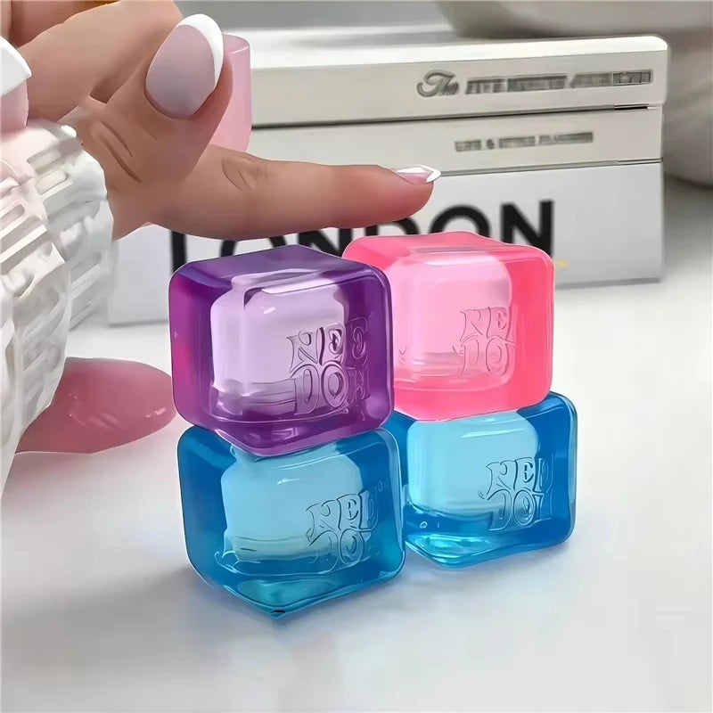 Needoh Nice Ice Cube Fidget Toys Slow Rebound Squishy Toys Stress Reliever Mini 4 Pack Set Anxiety Focus Sensory Cube  Gifts New