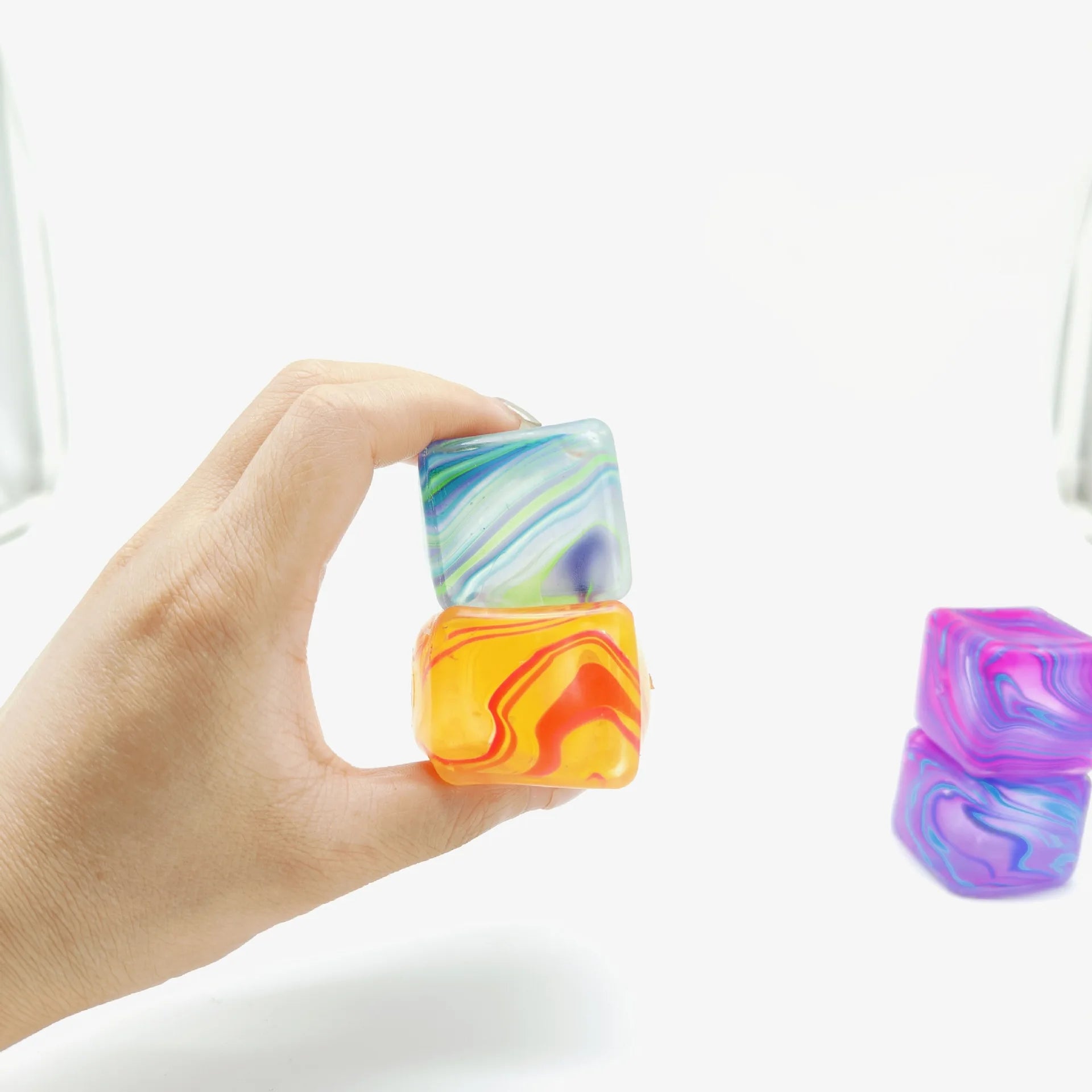 Needoh Snowflake Ice Cube Malt Sugar Squishy Blind Box Stress Relief Slow Rebound Anti-Anxiety Squeeze Toy Puzzle Hands-On Toys