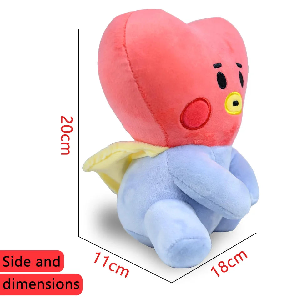 Hot B-T-21 Plush Toy Tata Koay Shooky Mang Cooky Cartoon Animal Backpack Key Mobile Phone Pendant Office Toys Friend Gift