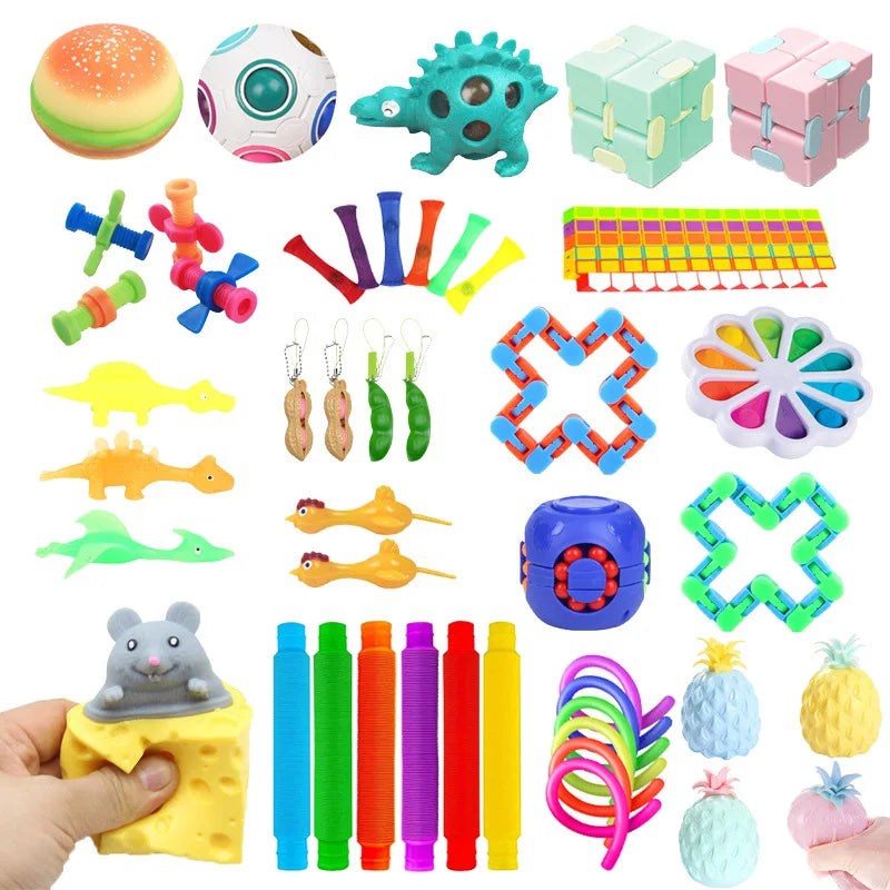 3-50pcs Random Fidget Toys Mystery Gifts Pack Surprise Box 300 Different Fidget Set Antistress Relief Toys for kids