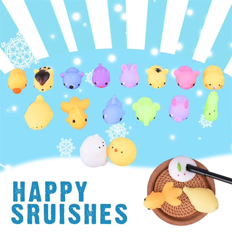 50-5PCS Mochi Squishies Kawaii Anima Squishy Toys For  Antistress Ball Squeeze Party Favors Stress Relief Toys For Birthday