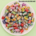 10Pcs Dollhouse Mini Simulation Drinks Dollhouse Kitchen Decoration Dolls House Accessories Pretend Play Toy