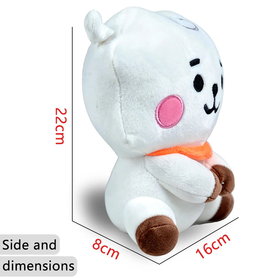 Hot B-T-21 Plush Toy Tata Koay Shooky Mang Cooky Cartoon Animal Backpack Key Mobile Phone Pendant Office Toys Friend Gift