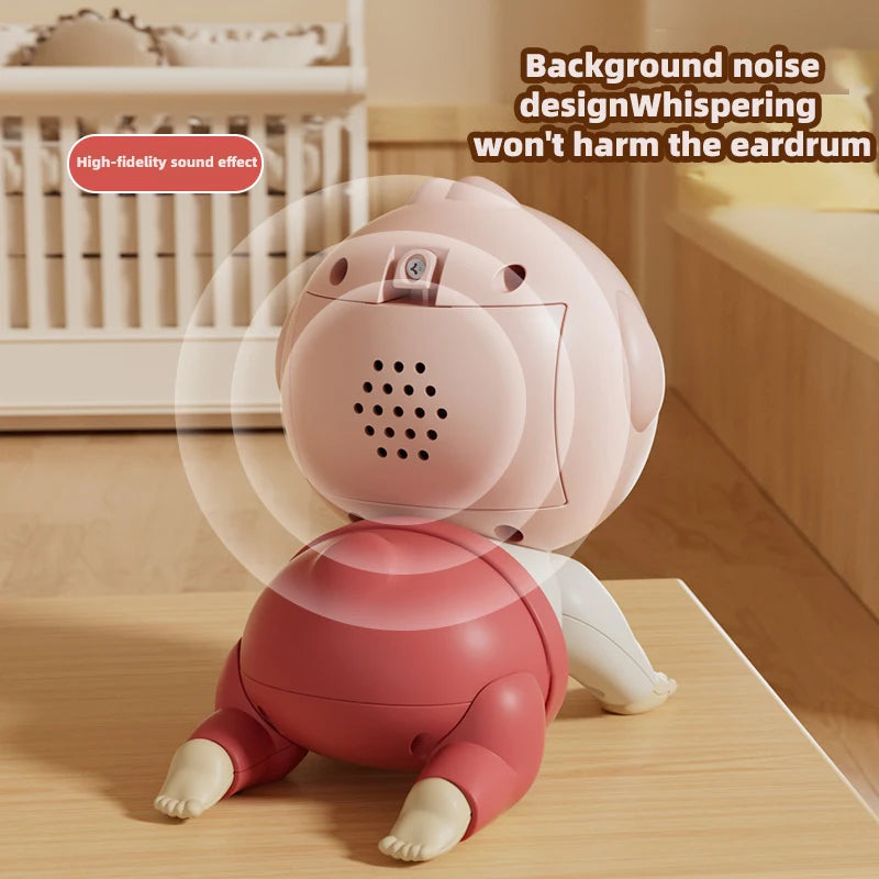 Music Crawling doll baby Toy, 0-1 Year Old, Learning Crawling Guidance and Head-Lifting Training soothing Toy, Children's Day Gi
