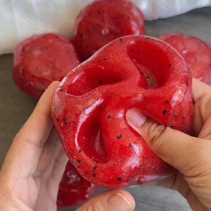 Handmade Watermelon Slushy Squishy Toy Soft Slow Rebound Stress Relief Squeeze Toy Realistic Fruit Simulation Model Adult Gift
