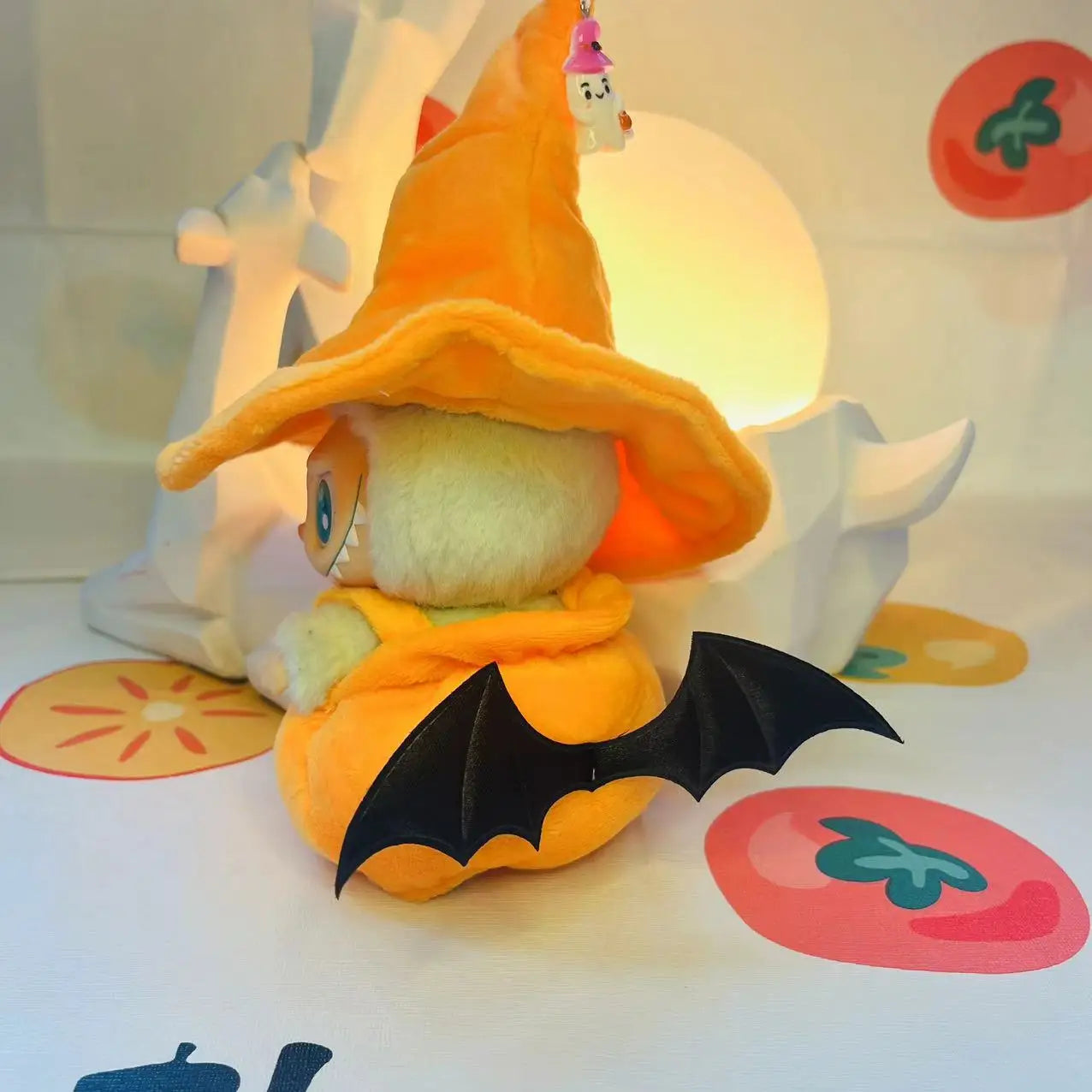 Labubu Keychain Halloween Pumpkin Onesie Doll Clothes Accessories Set Cute LABUBU Clothes Accessories Adorable Costumes