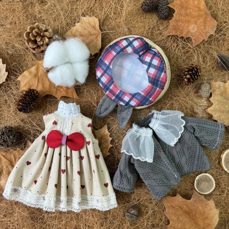 BJD Doll Clothes 30cm 1/6 Scale Winter Dress and Cute Hat Accessories for Girl's Gift Outfit