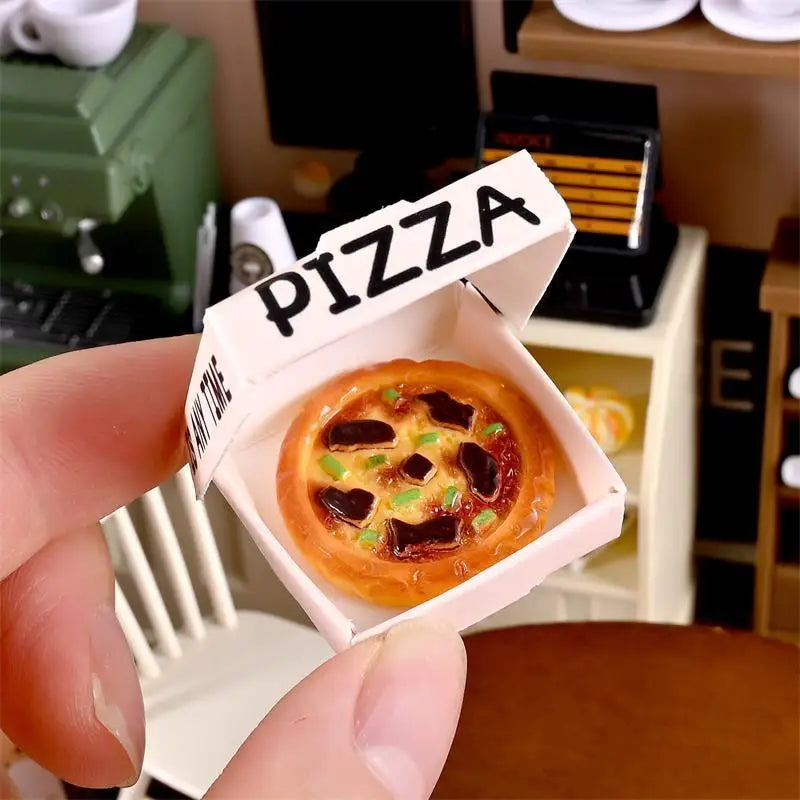 Cute 10PC Dollhouse Miniature Simulated Kitchen Food Toy Pizza Model Home Decor Kid Play Toy Micro Landscape Ornaments Gifts