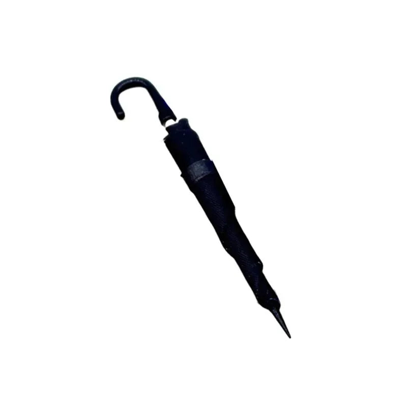 Dollhouse Mini Umbrella – Realistic 1:12 Non-Opening Dollhouse Accessory for Fairy Garden Paths & Micro Landscapes