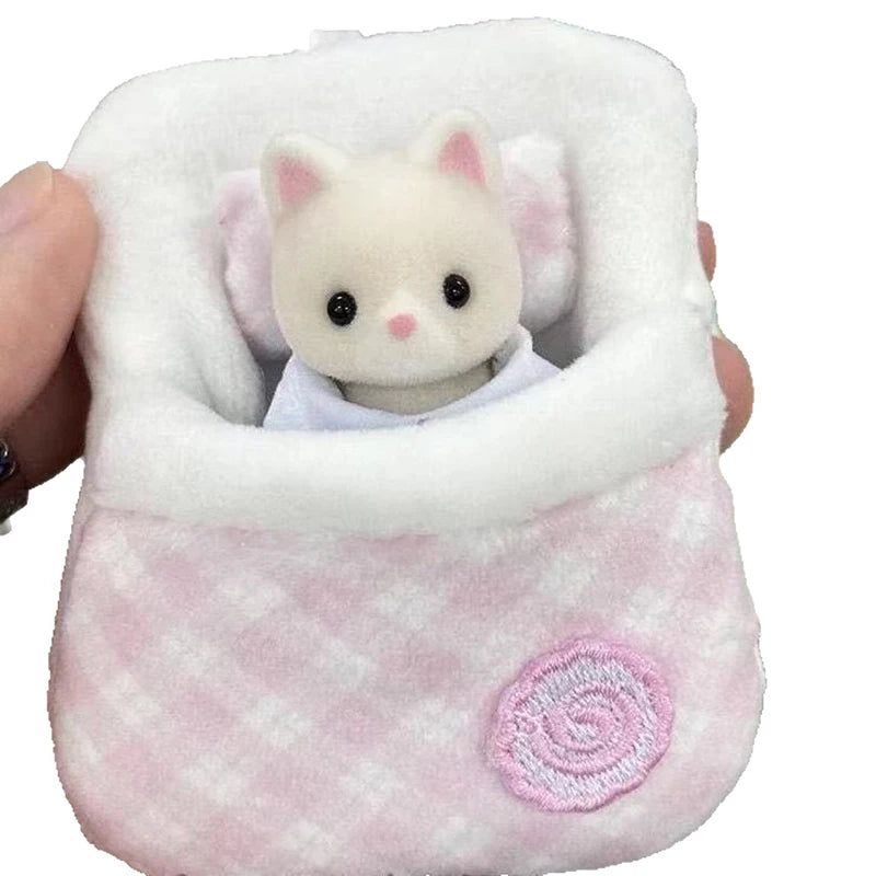 ▶1Pcs Cute Plush Four-leaf Clover Doll Bed 8*6*1CM Soft Sleeping Bag Mini Doll Room Decoration Furniture Doll Accessories