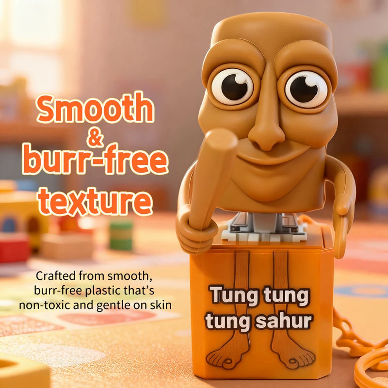Tung tung tung Sahur Keychain Wooden Stick Man Button Keychain Luminous Pendant Anime Peripheral Decor Decor Gift Toys