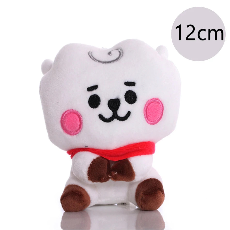 Hot B-T-21 Plush Toy Tata Koay Shooky Mang Cooky Cartoon Animal Backpack Key Mobile Phone Pendant Office Toys Friend Gift