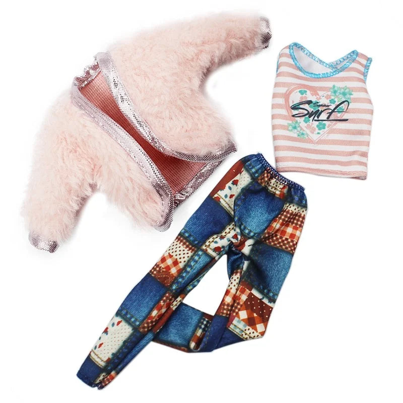 1 Set 1/6 Doll Pants Clothes Party Dress Doll Accessories Fashion Casual Suit Clothes for 30cm Barbies Doll