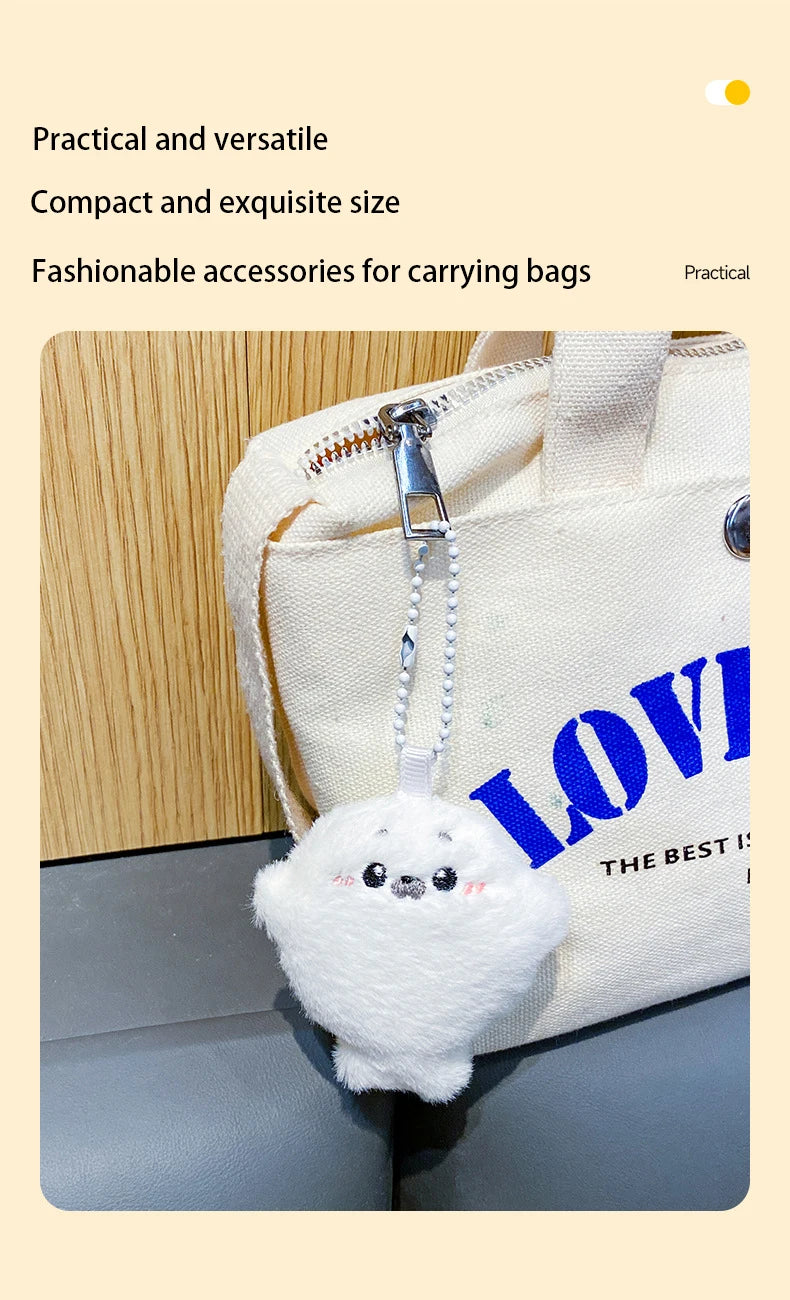 Baby seal plush toy bag pendant, cartoonish and cute plush doll pendant, baby doll keychain, gift for you