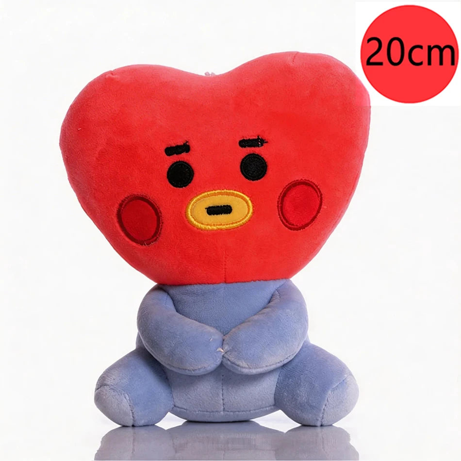 Hot B-T-21 Plush Toy Tata Koay Shooky Mang Cooky Cartoon Animal Backpack Key Mobile Phone Pendant Office Toys Friend Gift