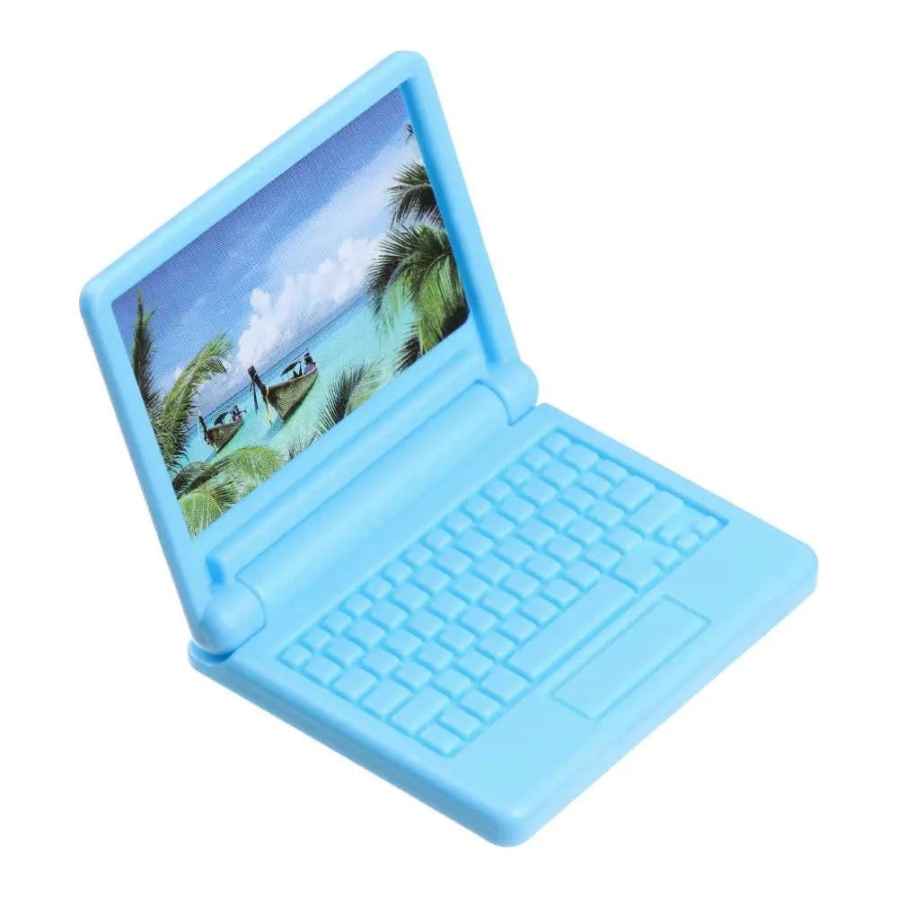 Dollhouse Miniature Modern Computer Foldable For Children Toy Furniture for Dolls Laptop Doll House Decoration Accessories