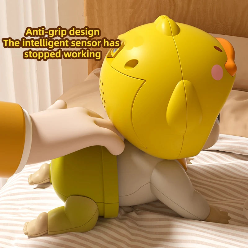 Music Crawling doll baby Toy, 0-1 Year Old, Learning Crawling Guidance and Head-Lifting Training soothing Toy, Children's Day Gi