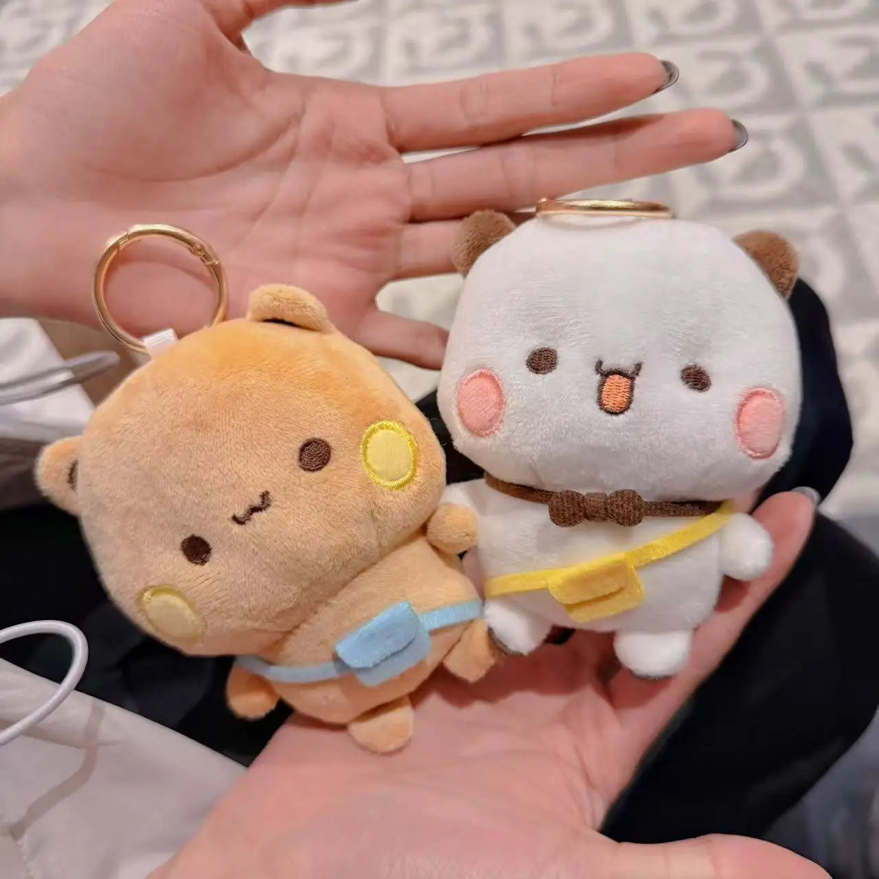 BuBu Plush Keychain Cute Cartoon Stuffed Animal Pendant Soft Bag Charm For Backpack Decor Fashion Accessories