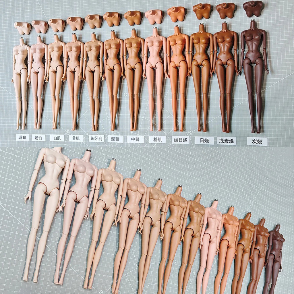 NEW LULY/Supermodel Doll Body Toy 12 Skin Tones High Quality With Replacement Big Boobs 1/6 Body Parts Removable For Babi Doll