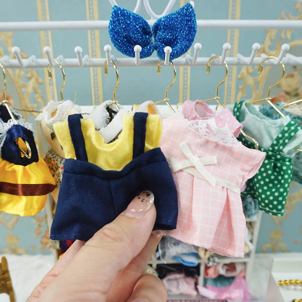 Dress Dollhouse Accessories 1:12 Forest Animal Family Clothes Fashion Daily Wear Casual Outfits Vest Shirt Skirt Pants  for Doll