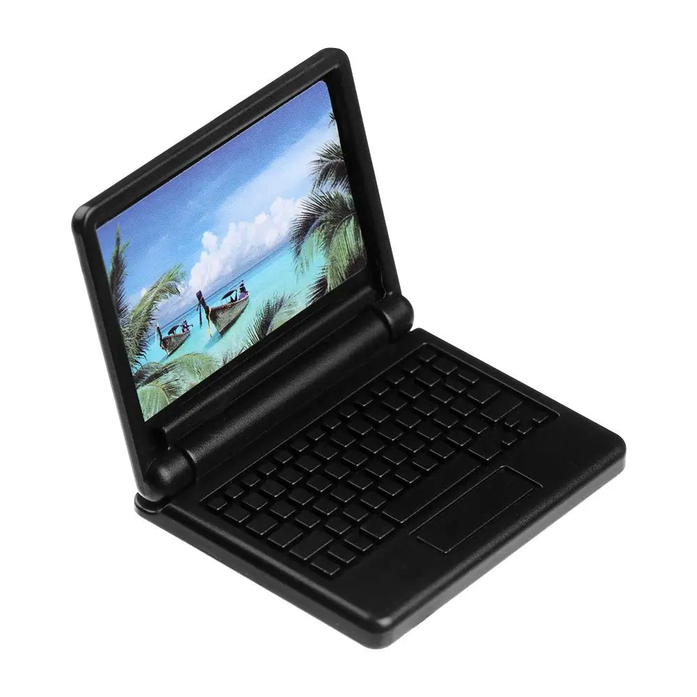 Dollhouse Miniature Modern Computer Foldable For Children Toy Furniture for Dolls Laptop Doll House Decoration Accessories