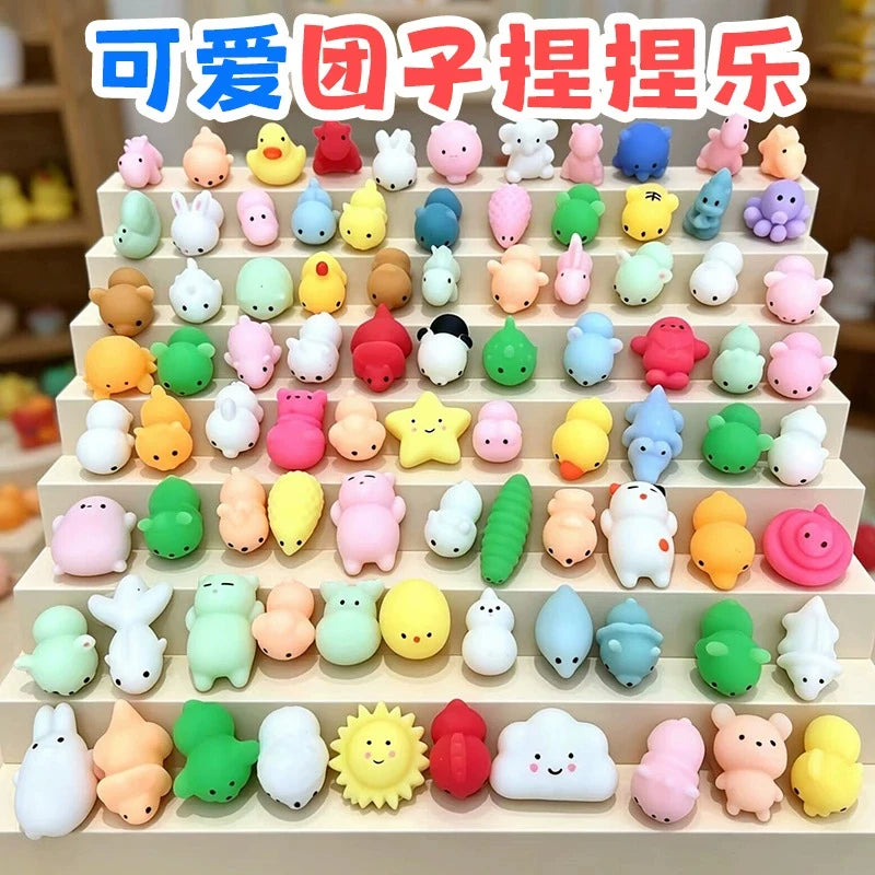 50-5PCS Mochi Squishies Kawaii Anima Squishy Toys For  Antistress Ball Squeeze Party Favors Stress Relief Toys For Birthday