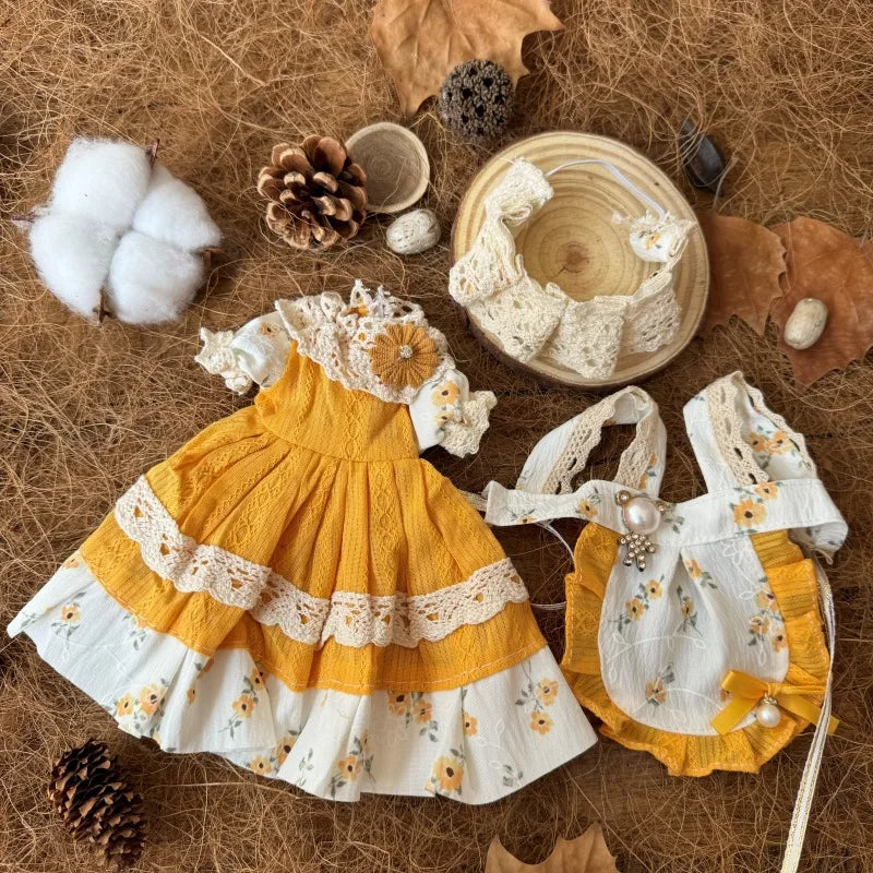 BJD Doll Clothes 30cm 1/6 Scale Winter Dress and Cute Hat Accessories for Girl's Gift Outfit