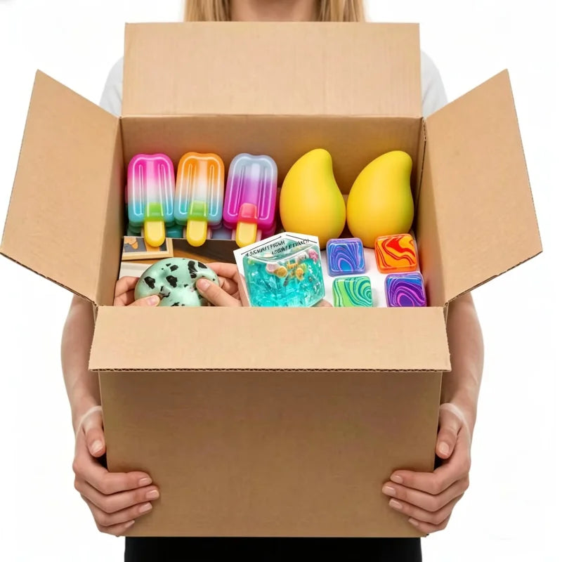 Sensory Squishy Blind Box Series, Random Cute Slow Rise Toy, Collectible Stress Ball Fidget Surprise Gift