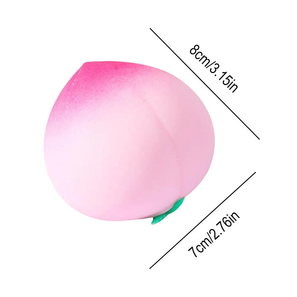Pink Juicy Peach Squishy Toy Anti-Stress Slow Rising Fruit Pinch Squeeze Stress Reliever Toys Fun Design Squeezable Toys