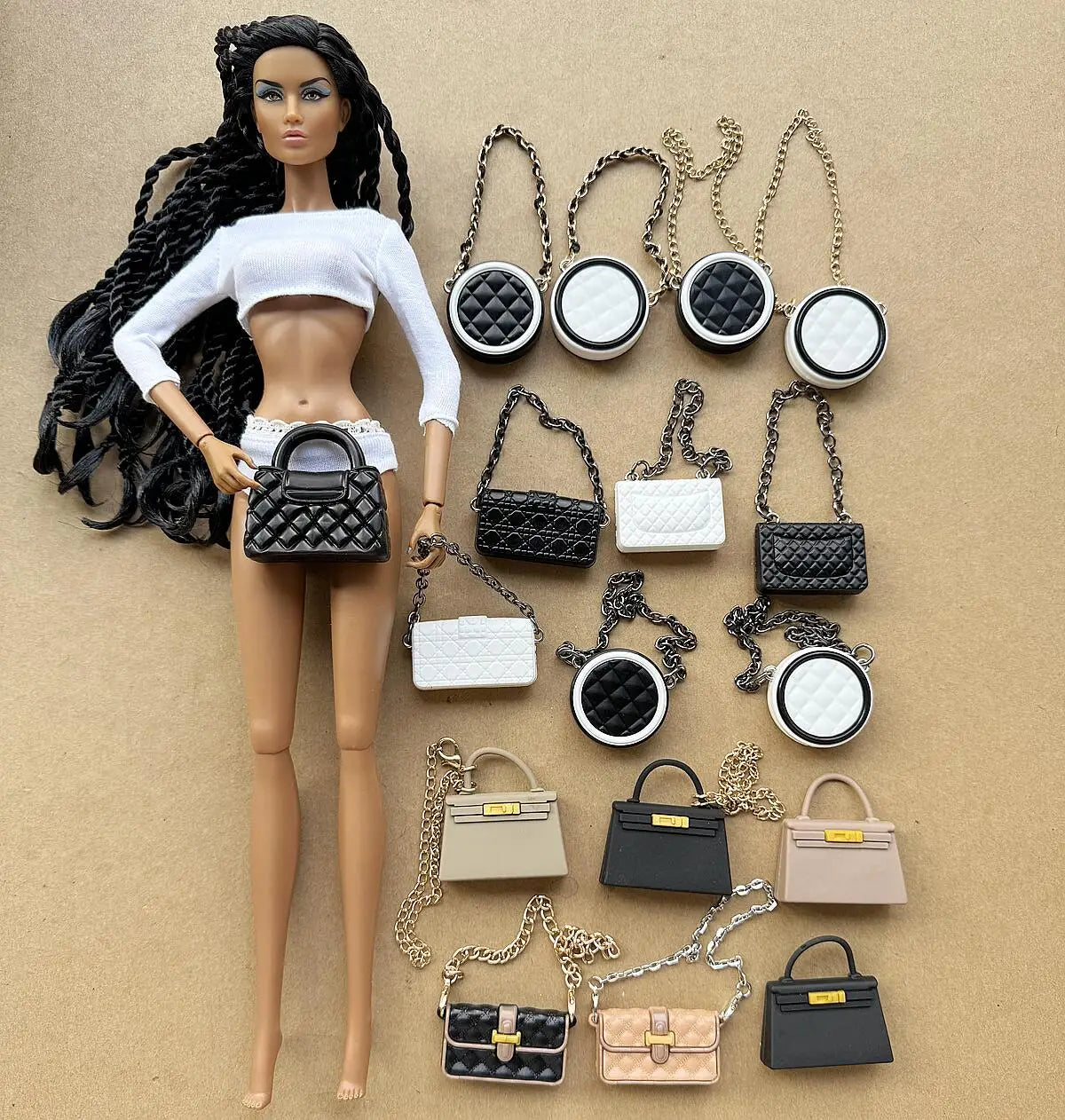 1/6 Doll Bags Handbag Shoulder Bag 30cm Fashion Doll DIY Accessories