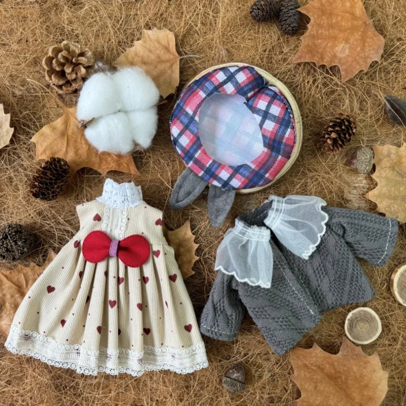 BJD Doll Clothes 30cm 1/6 Scale Winter Dress and Cute Hat Accessories for Girl's Gift Outfit
