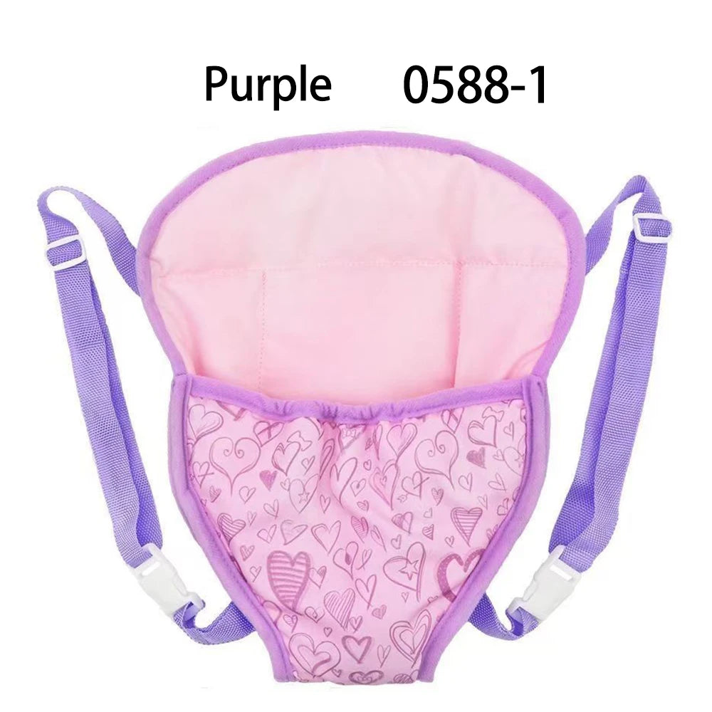 Dolls Out Going Carry Bag Backpack Strap Newborn Clothes Accessories Baby Doll Portable Toy Carrier Front Storage Birthday Gift