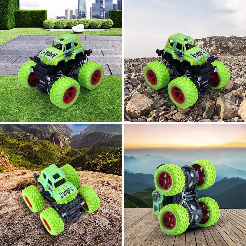 Pull Back Toy Car  Inertial Rotation Car Four-wheel Drive Off-road Vehicle SUV Racing Power Car Children's Toy CarGift