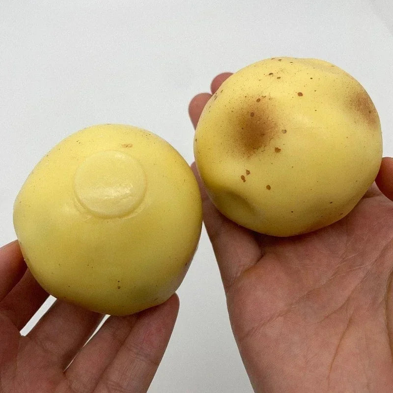 Crunchy Squishy Potato Stress Ball Fidget Toy Crispy Potato Squishy Squeeze Ball Handmade Round Blocks Filled ASMR for Adult