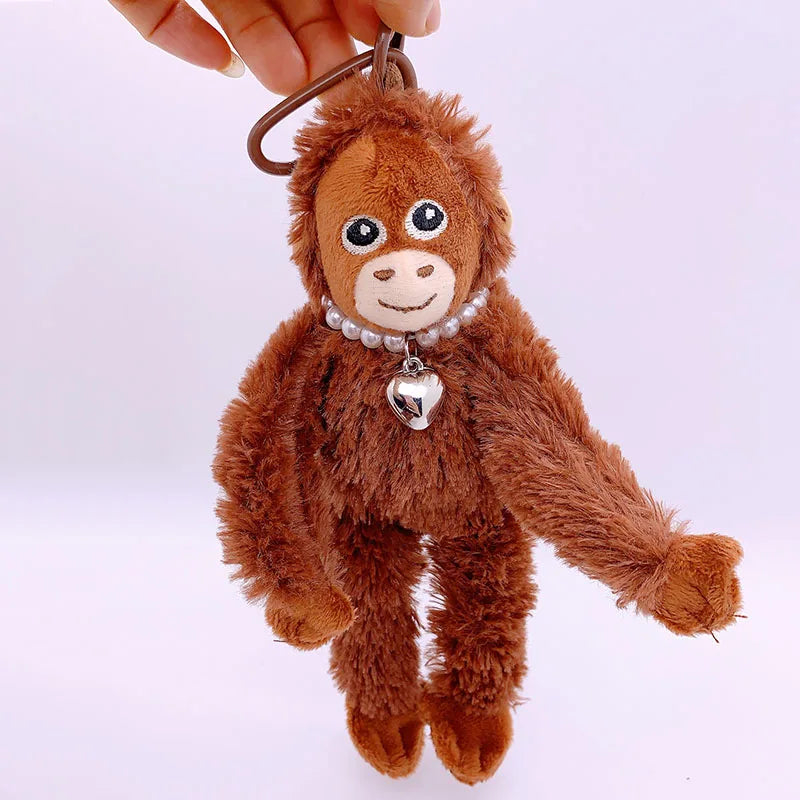 20cm Cute Little Monkey Pendant Plush Doll Animal Hanging Plushies Doll Bag Pendant Soft Stuffed Backpack Keychain Plush Dolls