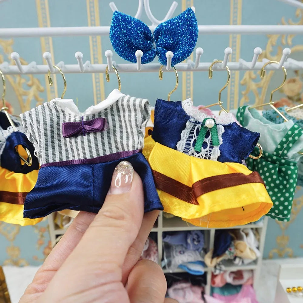 Dress Dollhouse Accessories 1:12 Forest Animal Family Clothes Fashion Daily Wear Casual Outfits Vest Shirt Skirt Pants  for Doll