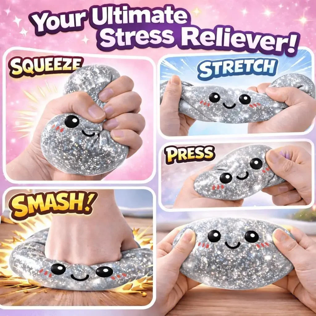 New Glitter Dumpling Glitter Dumpling Squishy with Box Dumplings Sensory Squeeze Toy for Stress Relief