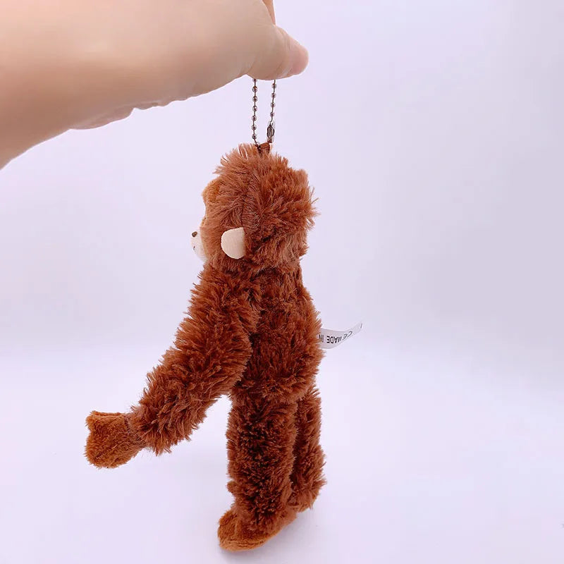 20cm Cute Little Monkey Pendant Plush Doll Animal Hanging Plushies Doll Bag Pendant Soft Stuffed Backpack Keychain Plush Dolls