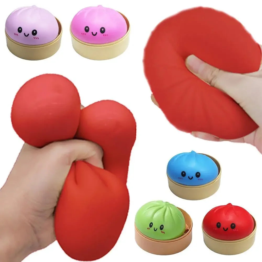 New Glitter Dumpling Glitter Dumpling Squishy with Box Dumplings Sensory Squeeze Toy for Stress Relief