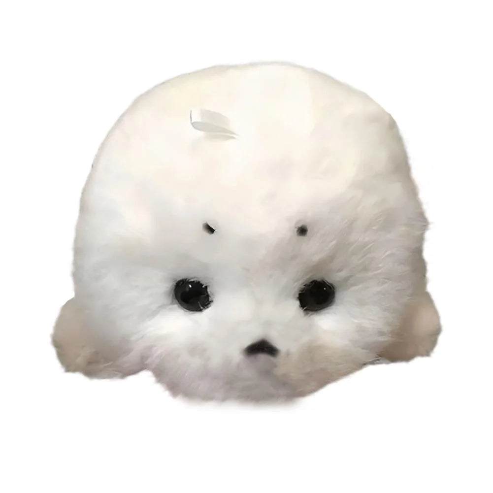 Soft Grey Seal Plush Keychain White Seal Plushies Animal Pendant Fashion Stuffed Doll Keyring Car Key Accessories Car Ornaments