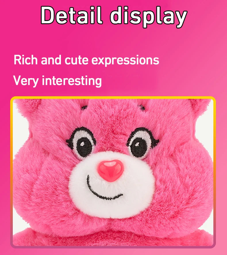 Care Bears Plush Kawaii Carebears Rainbown Bear Plush Anime Hobby Toy Keychain Bag with Sound Dolls Christmas Birthday Gifts