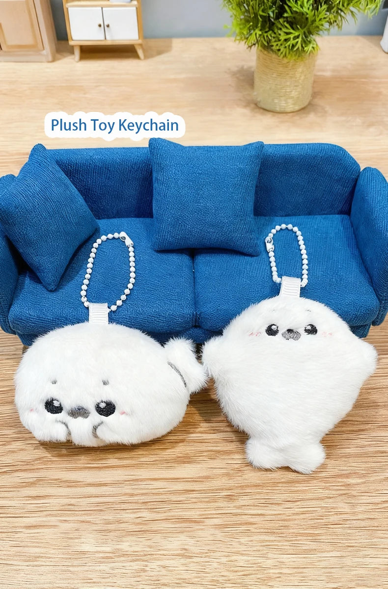 Baby seal plush toy bag pendant, cartoonish and cute plush doll pendant, baby doll keychain, gift for you