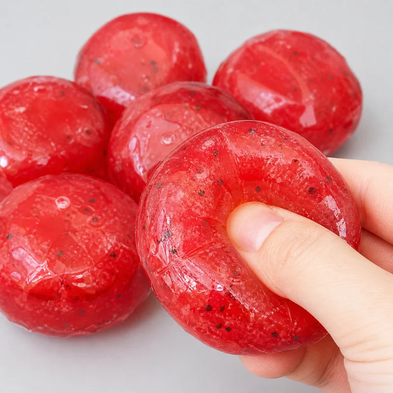 Handmade Watermelon Slushy Squishy Toy Soft Slow Rebound Stress Relief Squeeze Toy Realistic Fruit Simulation Model Adult Gift