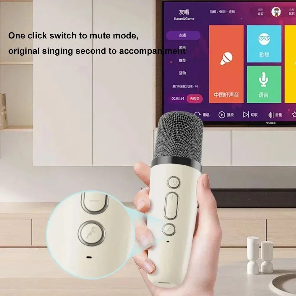 Karaoke Wireless Portable Bluetooth Speaker With Microphone Machine Mini Lamp Caixa De Som Sound Box Music Small Blootooth Mp3