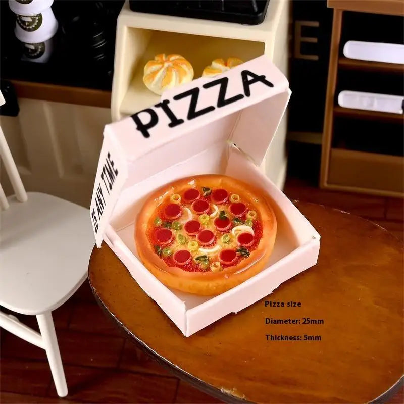 Cute 10PC Dollhouse Miniature Simulated Kitchen Food Toy Pizza Model Home Decor Kid Play Toy Micro Landscape Ornaments Gifts