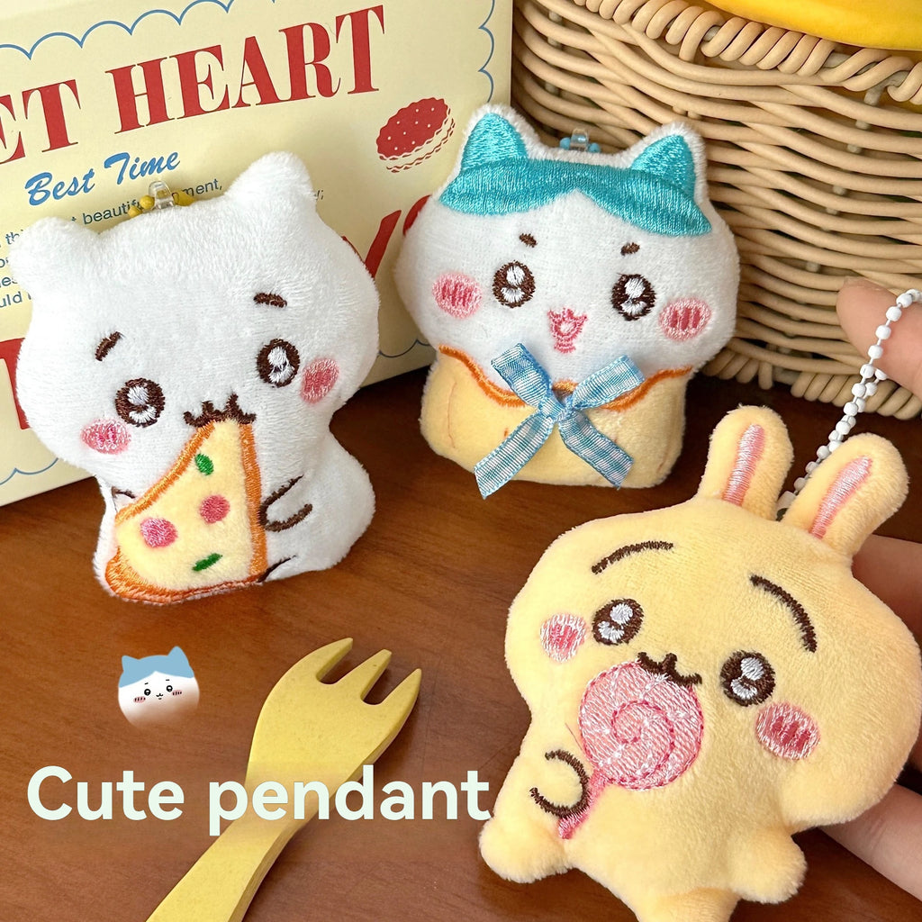 1/3 Pcs Chiikawa Cute Plush Cartoon Doll Pendant Brooch Backpack Keychain Decoration Pendant